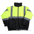 Winter High Visibility Men Bomber Bomangus impermeável jaqueta de segurança